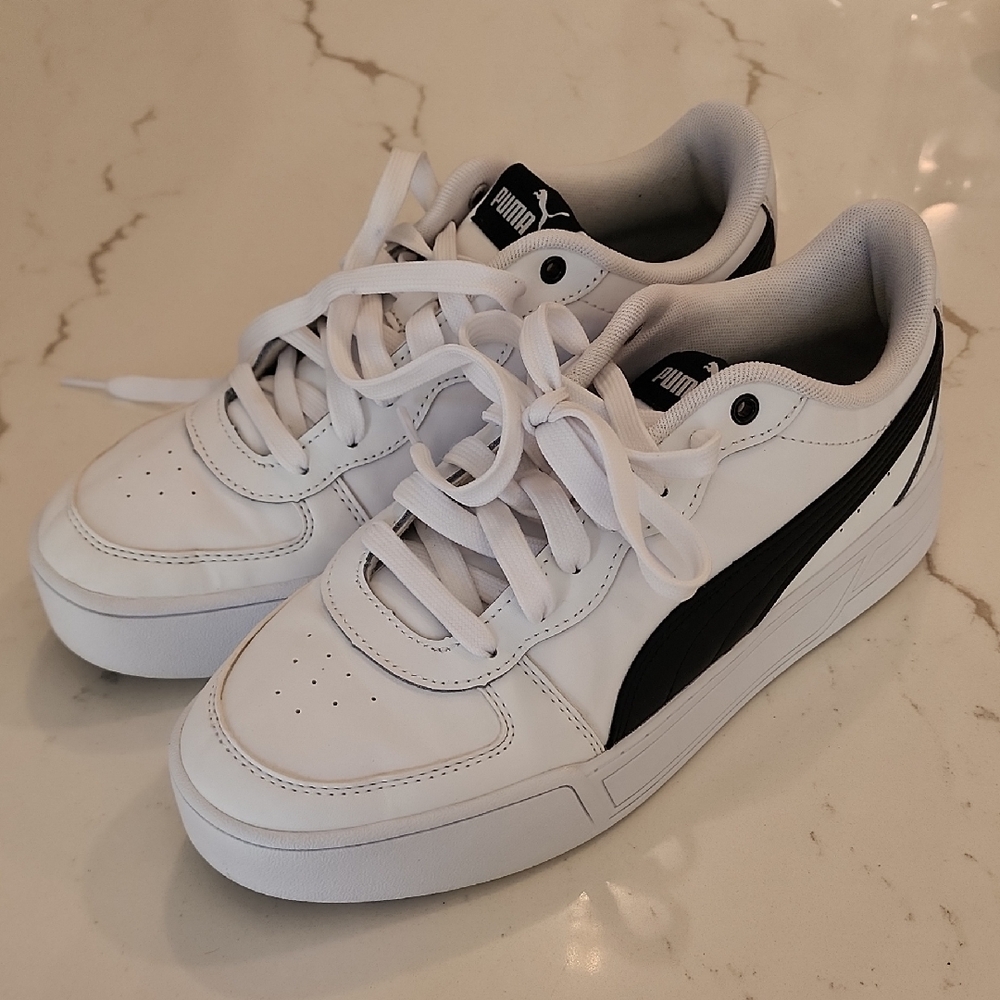 Puma Classic White and Black Sneakers